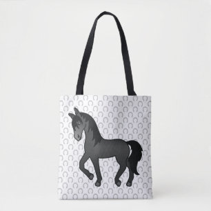Tote Bag Illustration de dessin animé mignon de cheval trot