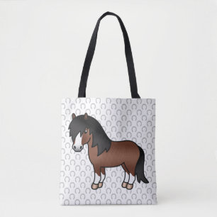 Tote Bag Illustration de dessin animé mignon de poney Shetl