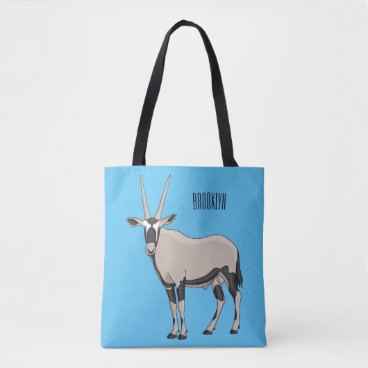 Tote Bag Illustration de dessin animé Oryx (Devant)