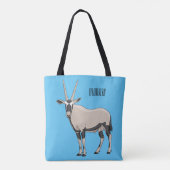 Tote Bag Illustration de dessin animé Oryx (Dos)