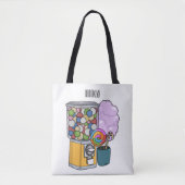 Tote Bag Illustration de dessin de bonbon (Devant)