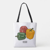 Tote Bag Illustration de dessin de Capsicum (Dos)