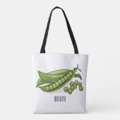 Tote Bag Illustration de dessin de pois (Dos)
