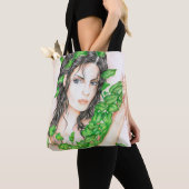 Tote Bag Illustration de dessin de portrait de fille Ivy (De près)