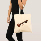 Tote Bag Illustration de dessin de Sitar (Devant (produit))