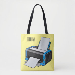 Tote Bag Illustration de dessin d'imprimante
