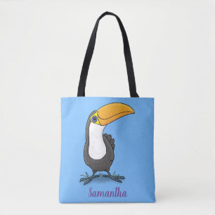 Tote Bag Illustration de dessin humoristique du toucan joye