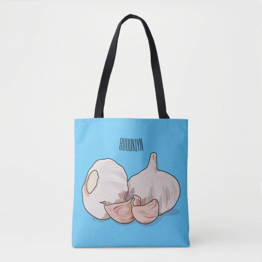 Tote Bag Illustration de dessin sur l'ail (Devant)