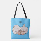 Tote Bag Illustration de dessin sur l'ail (Dos)