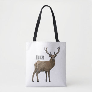 Tote Bag Illustration de dessin sur le cerf