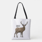 Tote Bag Illustration de dessin sur le cerf (Dos)
