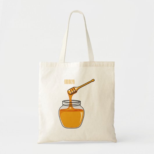 Tote Bag Illustration de dessin sur le miel (Devant)