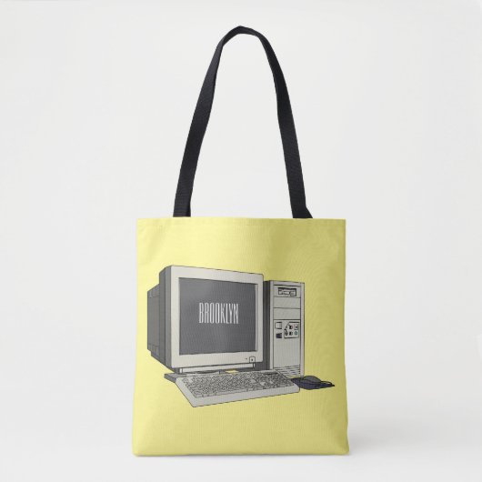Tote Bag Illustration de dessin sur ordinateur (Devant)