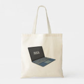 Tote Bag Illustration de dessin sur ordinateur portable (Dos)