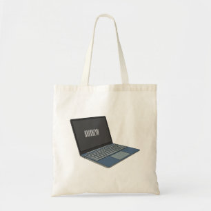 Tote Bag Illustration de dessin sur ordinateur portable