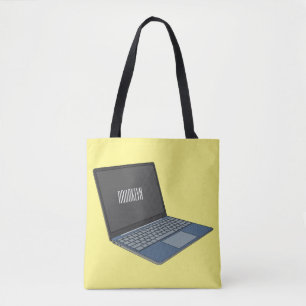 Tote Bag Illustration de dessin sur ordinateur portable