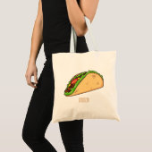 Tote Bag Illustration de dessin sur Taco (Devant (produit))