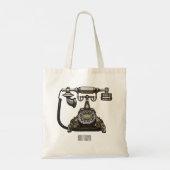 Tote Bag Illustration de dessin téléphonique (Dos)