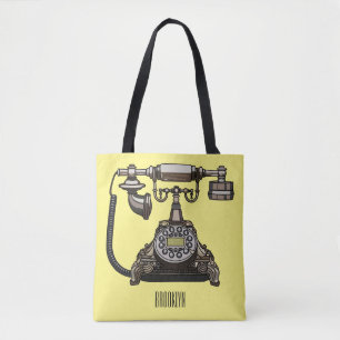 Tote Bag Illustration de dessin téléphonique