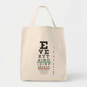 Tote Bag Illustration de diagramme d'oeil d'optométrie