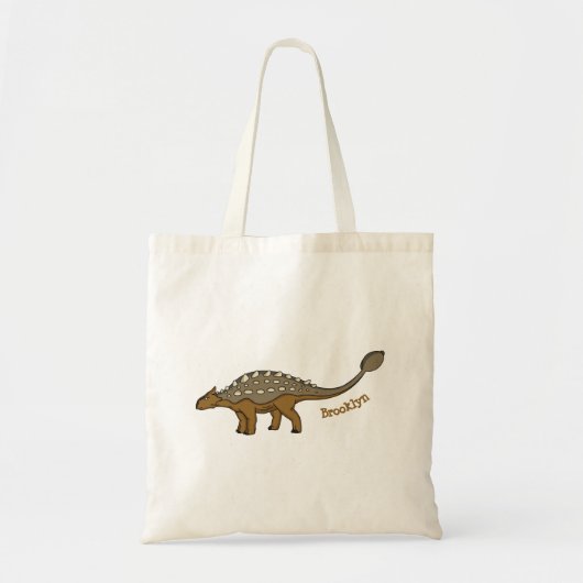 Tote Bag Illustration de dinosaure blindé Ankylosaurus (Devant)