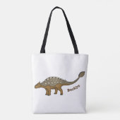 Tote Bag Illustration de dinosaure blindé Ankylosaurus (Dos)