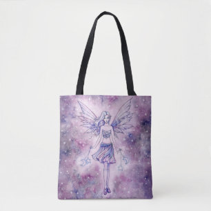 Tote Bag Illustration de fantaisie de fée violette mignonne