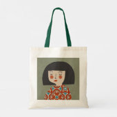 Tote Bag Illustration de fille (Dos)