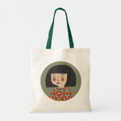 Tote Bag Illustration de fille (Dos)
