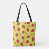 Tote Bag Illustration de fraises (Dos)