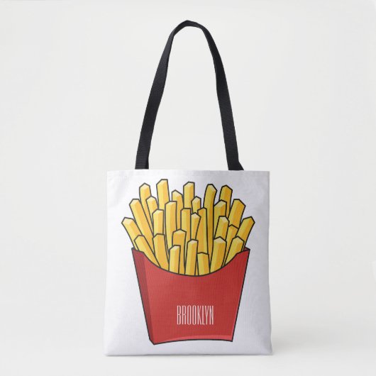 Tote Bag Illustration de frites (Devant)