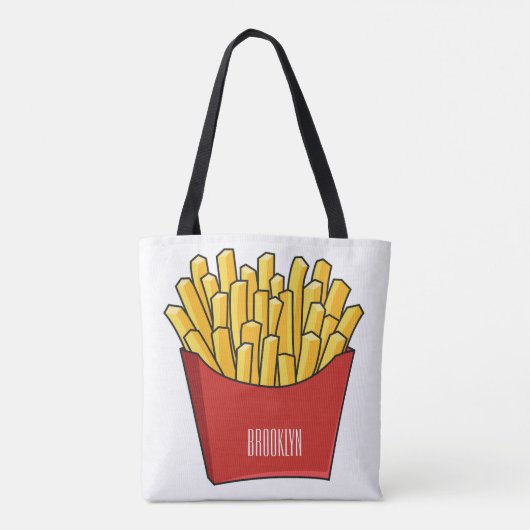 Tote Bag Illustration de frites (Dos)