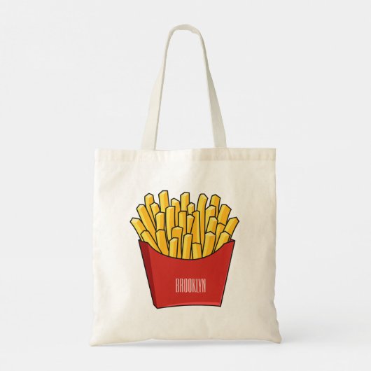 Tote Bag Illustration de frites (Dos)