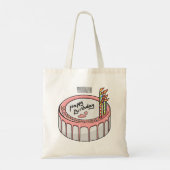 Tote Bag Illustration de gâteau d'anniversaire (Dos)