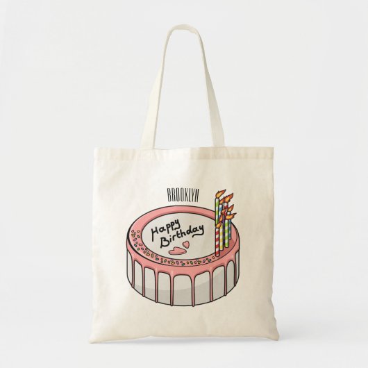 Tote Bag Illustration de gâteau d'anniversaire (Devant)