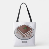 Tote Bag Illustration de gâteau de Tiramisu (Dos)