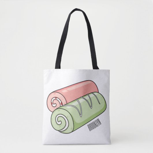 Tote Bag Illustration de gâteau suisse roll / roll (Devant)