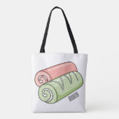 Tote Bag Illustration de gâteau suisse roll / roll (Dos)