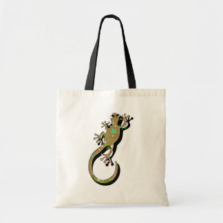 Tote Bag Illustration de Gecko Coloré | Lézard Minimaliste