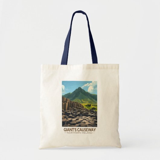 Tote Bag Illustration de Giant's Causeway Northern Ireland (Devant)