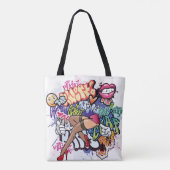 Tote Bag Illustration de graffiti avec lettres de graffitis (Dos)