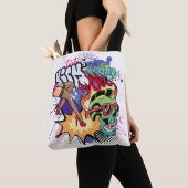 Tote Bag Illustration de graffiti avec lettres de graffitis (De près)