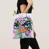 Tote Bag Illustration de graffiti avec lettres de graffitis (De près)