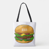 Tote Bag Illustration de Hamburger (Dos)