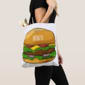 Tote Bag Illustration de Hamburger (De près)