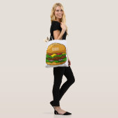 Tote Bag Illustration de Hamburger (Sur le modèle)