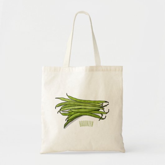 Tote Bag Illustration de haricots verts (Devant)