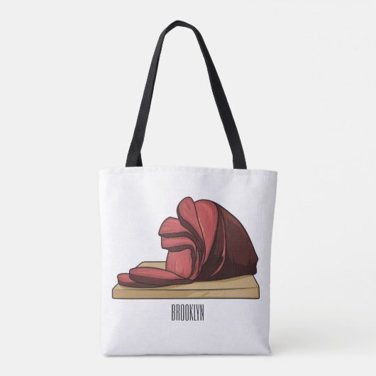 Tote Bag Illustration de jambon (Dos)