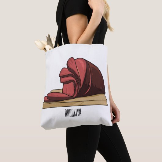 Tote Bag Illustration de jambon (De près)