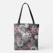 Tote Bag Illustration de jolies fleurs géométriques d'or Ro (Dos)